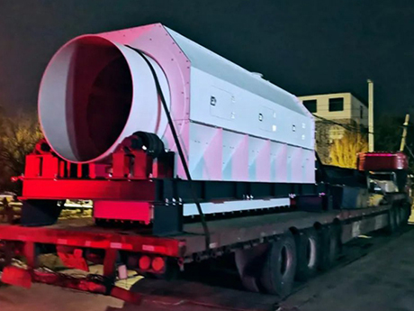 裝修裝潢垃圾處置項（xiàng）目專用滾（gǔn）筒篩發貨